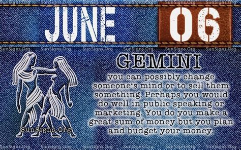 June 6 Zodiac Horoscope Birthday Personality Sunsignsorg Birthday