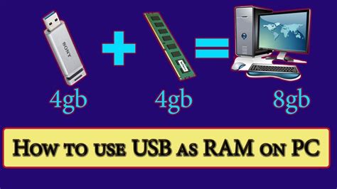 How To Use Usb Flash Drive As Ram In Pc Use Usb As Ram How To