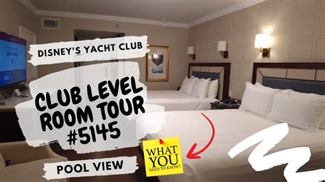 Disneys Yacht Club Club Level Pool View Room Tour Room 5145