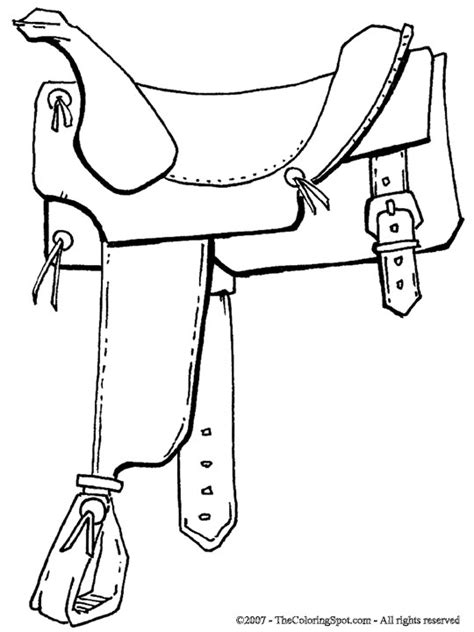 Outlined cartoon handrawn sketch illustration vector. saddle | Audio Stories for Kids | Free Coloring Pages ...