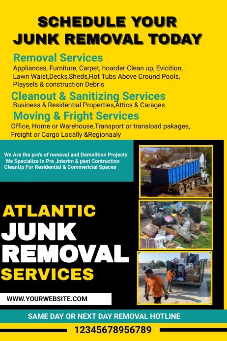 Junk Removal Services Flyercleaning Service Template Postermywall
