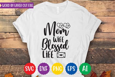 Mom Wife Blessed Life Svg Design Graphic By Digitalart · Creative Fabrica