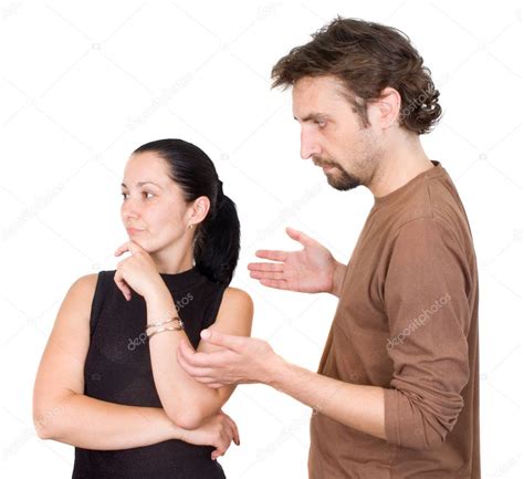 Wife And Husband Yelling At Each Other Stock Photo By ©semenovp 1104356