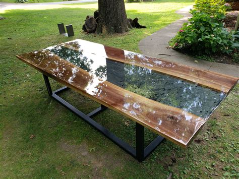 Live Edge Large Conference Table Epoxy River Table With Etsy