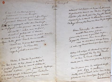 Recueil De Fables Du Moyen Age En 6 Lettres - Manuscrits d’une fable et d’un poème d’Emile Deschamps. – Traces