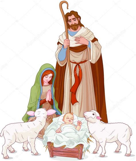 María José Y Niño Jesús — Vector De Stock © Dazdraperma 145963227