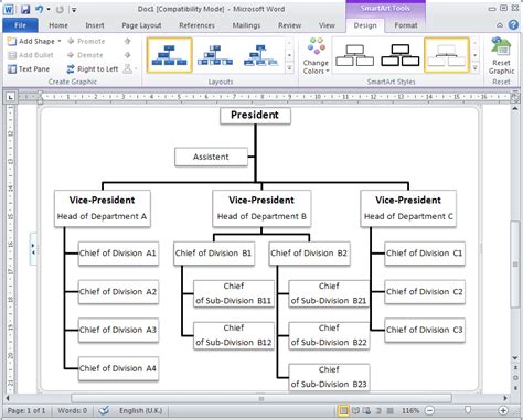 How To Edit A Hierarchy Chart In Word Best Picture Of Chart Anyimageorg