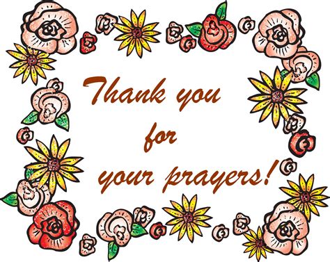 thank you words for prayers