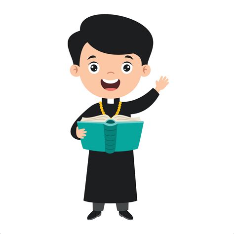 Cartoon Drawing Of A Priest 5520142 Vector Art At Vecteezy