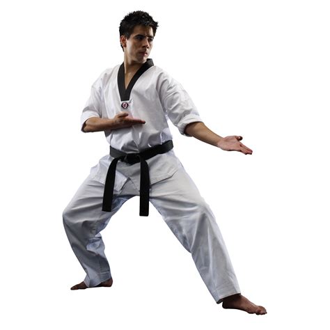 Fila taekwondo dan dobok/fila taekwondo uniform/martial arts uniform. Macho V-Neck Taekwondo Uniform (8.5 oz.)