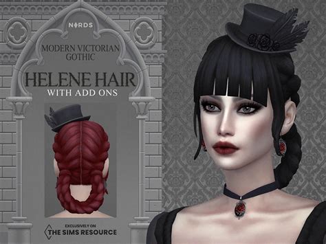 The Sims Resource Modern Victorian Gothic Helene Hair