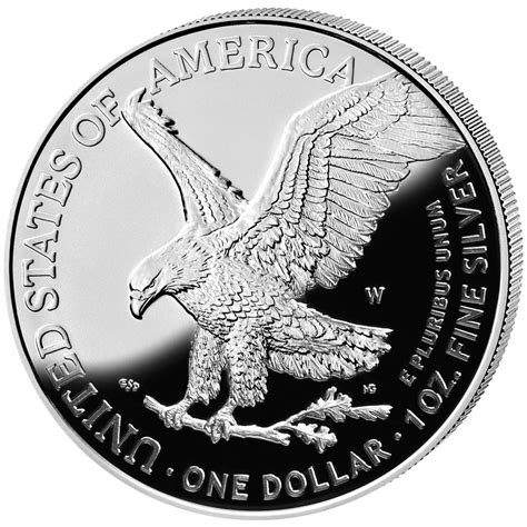 1 Unze Silbermünze 1 Us Dollar American Eagle 2021 Type 2 Polierte Platte