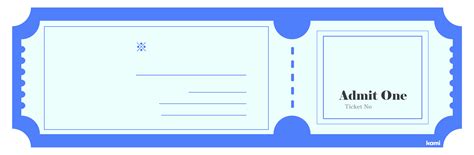 Movie Ticket Template Blue Blank For Teachers Perfect For Grades