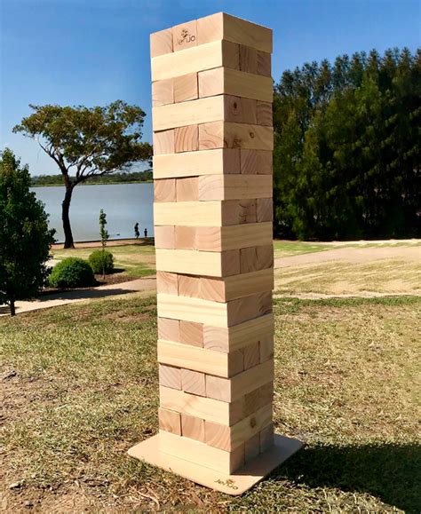 Jenjogames 54 Piece 91cm Mega Outdoor Wooden Blocks Set Temple And Webster