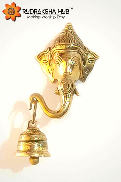 Ganesha Temple Bell Brass Pooja Temple Bell Wall Hanging Bell