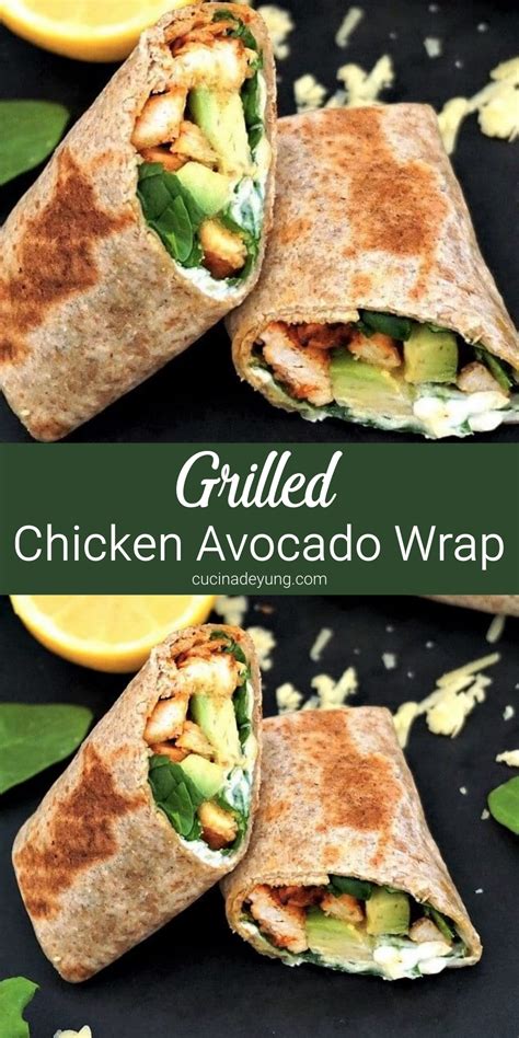 Grilled Chicken Avocado Wrap Recipe Cucinadeyung