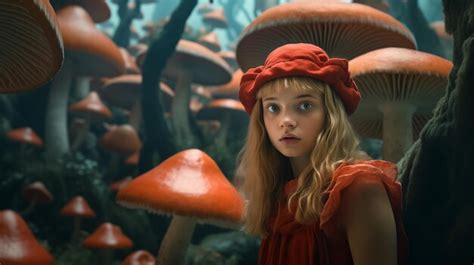 Premium Ai Image Alice In Wonderland A Fabulous Forest Of Big