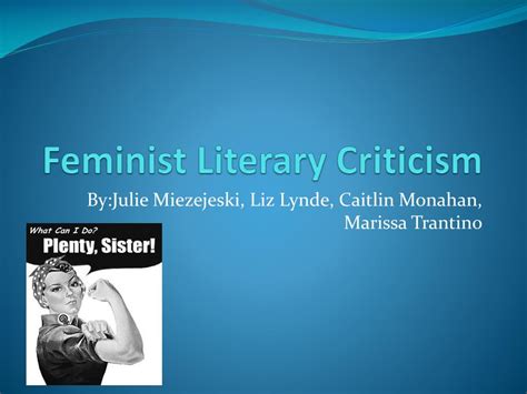 Ppt Feminist Literary Criticism Powerpoint Presentation Free Download Id1389319