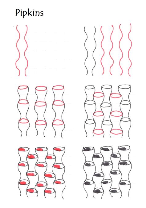 Zentangle step by step patterns. My tangle pattern "Pipkins"