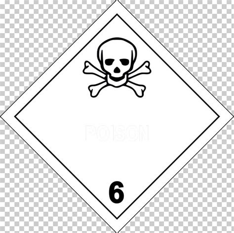 Dangerous Goods Placard Label Toxicity HAZMAT Class 6 Toxic And