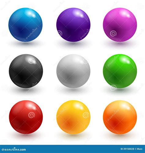 Colorful Glossy Spheres Stock Vector Illustration Of Path 39150028