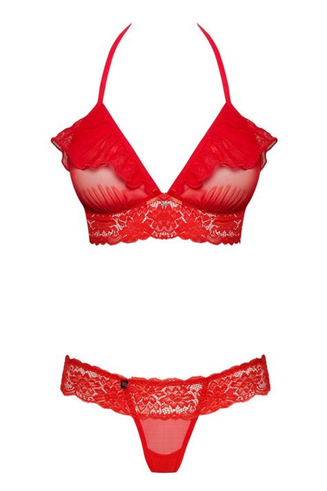 obsessive red lingerie set fetshop