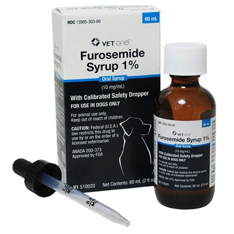 Furosemide Oral Solution 10mgml 60ml For Pets Effective Diuretic