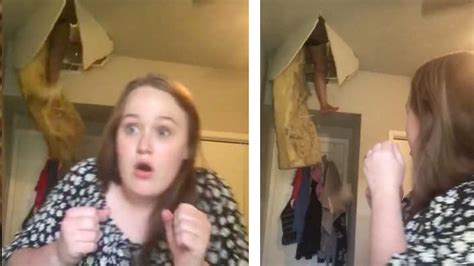 Mother Crashes Through The Ceiling During Daughter S TikTok Video C