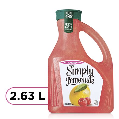 Simply Lemonade With Raspberry All Natural Non Gmo 263 Liters