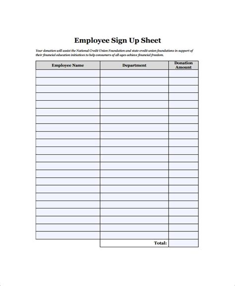 All companies want to improve employee productivity, but how often do they do examine their own management practices as a means of attaining it? FREE 17+ Sample Employee Sign in Sheet Templates in MS ...