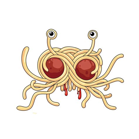 Monstruo De Espagueti Volador Ilustración De Imágenes Prediseñadas