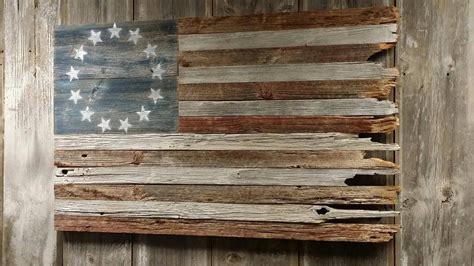 Sangamon Reclaimed Wood Flag Barn Wood American Flag American Flag Wood