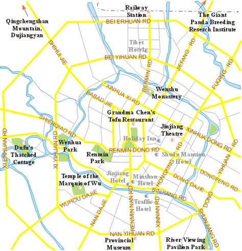 Chengdu Maps City Map Attractions Map