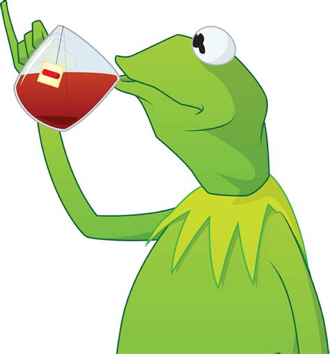 Kermit Drinking Tea Stickers By Darealjax Redbubble