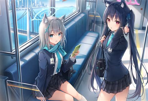 Wallpaper Id 1252949 Blue Archive Shiroko Blue Archive Cat Girl