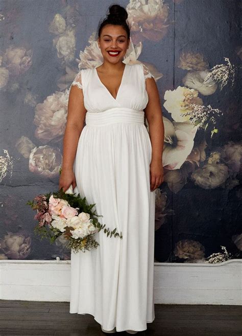 If you are wearing something more elaborate for the ceremony, these would also make lovely rehearsal dinner dresses. 20 Gorgeous Plus-Size Wedding Dress You'll Love