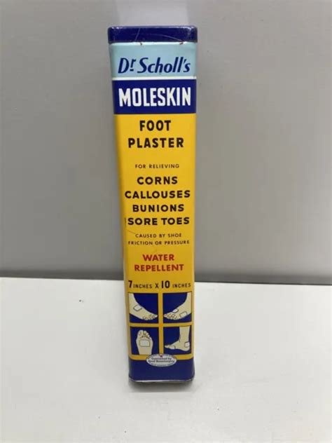 Vintage Advertising Tin Dr Scholls Moleskin Foot Plaster Tin Can