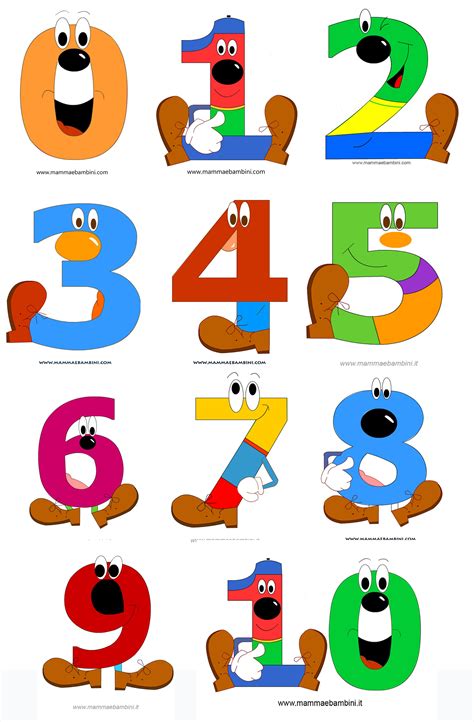 Numeri Da Stampare E Colorare Per Bambini Mamma E Bambini