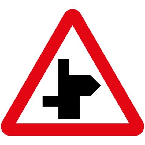 Staggered Junction Priority Right Ahead Sign Ref Diag 5071v3