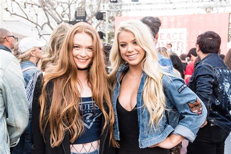 Larsen Thompson And Kaylyn Slevin Guess Denim Day Event In Santa