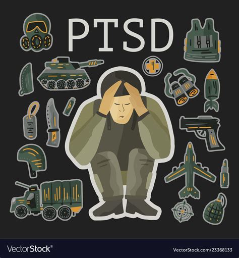 Ptsd Post Traumatic Stress Disorder Royalty Free Vector