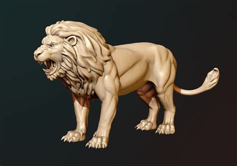 Lion Sculpture 3d Model 3d Printable Cgtrader