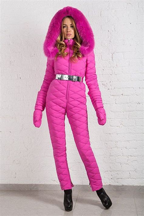 Cute Pink Snowsuit Женские комбинезоны Модные стили Лыжные куртки
