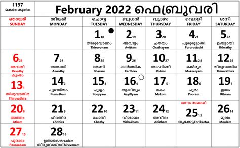 Malayalam Calendar Free Download Online Calendar