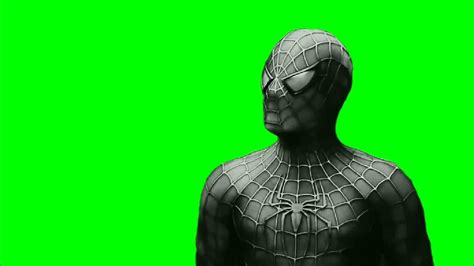 Lift Scene In Black Suit Spiderman Green Screen By