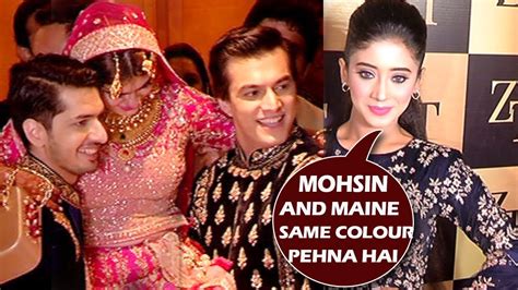 Zeba Taha Wedding Receptionshivangi Joshi And Mohsin Khan Look Colour