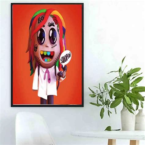 Hip Hop Music Singer Star Tekashi 6ix9ine Custom Rapper Art Poster