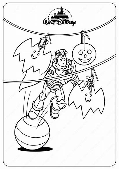 Coloring Halloween Buzz Toy Story Disney Colouring