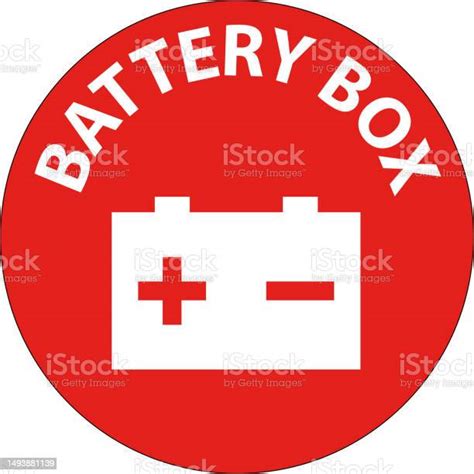 Symbol Battery Sign Battery Box On White Background Stock Illustration