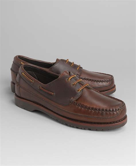 Brooks Brothers Mini Lug Sole Boat Shoes In Brown For Men Dark Brown